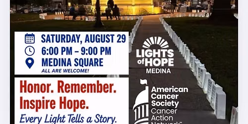 Lights of Hope Medina to benefit the American Cancer Society Cancer Action Network