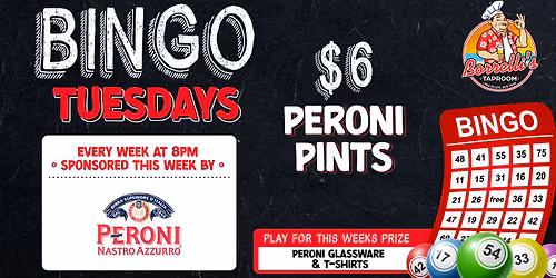 Bingo Tuesdays - Peroni