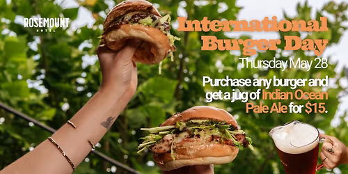 International Burger Day at Rosemount Hotel
