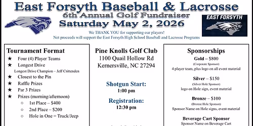 6th Annual Golf Tournament Fundraiser