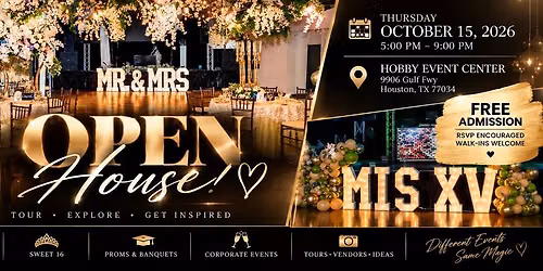 Hobby Event Center Open House \u2013 Weddings & Quincea\u00f1eras