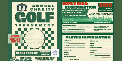 2026 Ontario Provincial Police Association Annual Charity Golf Tournament