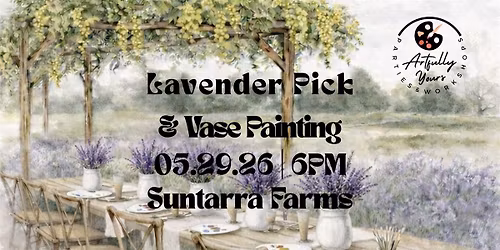 Sunset Lavender Pick, Picnic & Paint