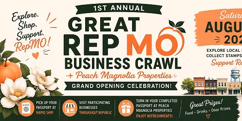 1st Annual Great RepMO Business Crawl + Peach Magnolia Grand Opening 