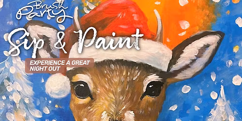 Join Brush Party to paint 'Festive Fawn' in Banstead