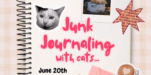 Junk Journaling with cats event
