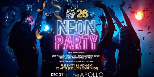 New Year's Eve Neon Party at The Apollo, Bridlington
