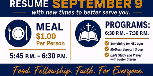 Wednesday Night Meal & Programs Resume