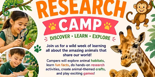 Week 4- Summer Camp- Animal Research Camp