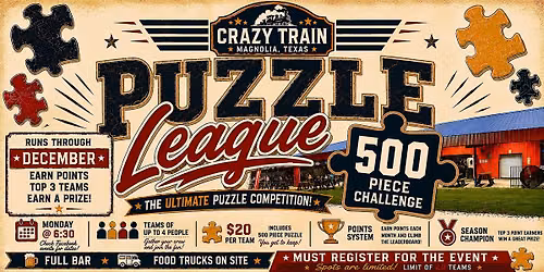League - Jigsaw Puzzle Night at Crazy Train 500 Piece