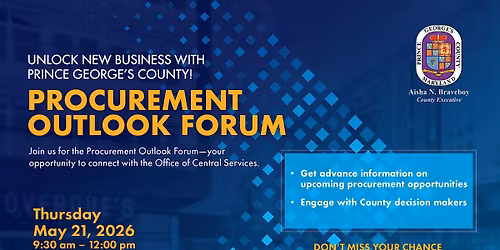 Prince George's County Procurement Outlook Forum