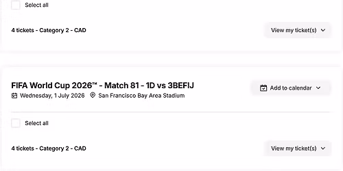 2026 FIFA World Cup - Match 81 (Round of 32 - 1D vs TBD)