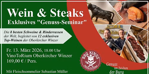 Exklusives Genuss-Seminar "Steak & Wein"