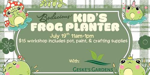 Kid's Frog Planter Class