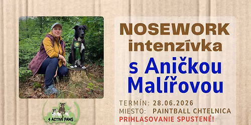 !!!PLN\u00c9!!! 4AP NOSEWORK intenz\u00edvka s ANI\u010cKOU MAL\u00cd\u0158OVOU