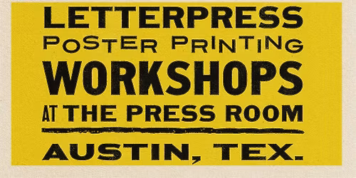 Letterpress Poster Printing Workshop