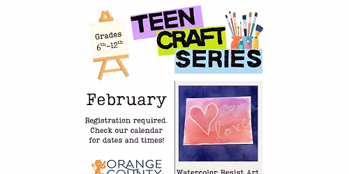 Wilderness Library Teen Craft: Watercolor Resist Art