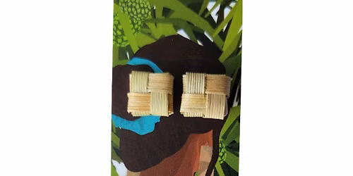 Beginner Lauhala Weaving: Stud Earrings with Pulama Long