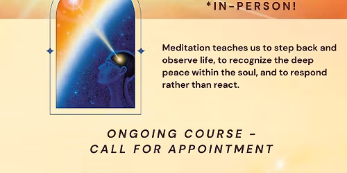 Meditation Course- Ongoing In Person