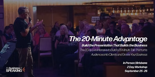 The 20-Minute Advantage 2-Day Workshop by Jacqueline Brooker CSP