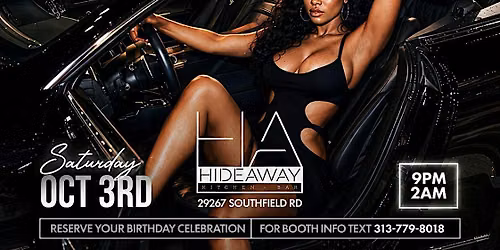 All Black Party Saturday Oct 3rd At Hideaway