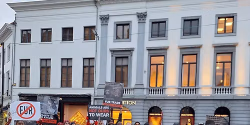 Anti-fur protest against Louis Vuitton and Dior in Brussels