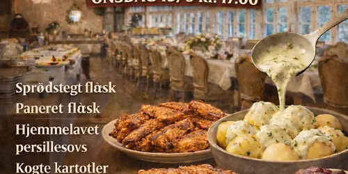 Oplev vores vildt popul\u00e6re stegt fl\u00e6sk a libitum! 