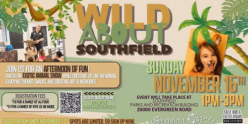 Wild About Southfield - Live exotic animal show