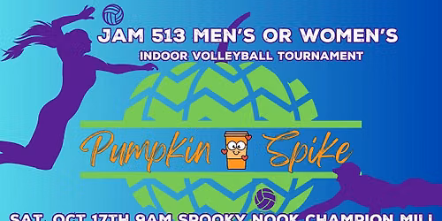 JAM 513 Pumpkin Spike Men's or Women's Indoor Hard Court 6's Tournament