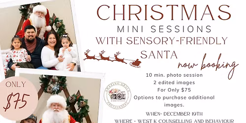 Christmas Mini Sessions With Sensory-Friendly Santa 