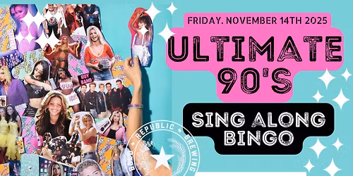 Ultimate 90's- Sing Along Bingo