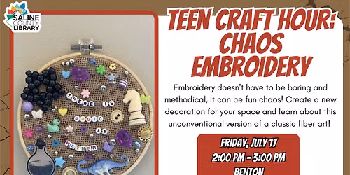 Teen Craft Hour: Chaos Embroidery