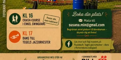 Tegels Jazzorkester bjuder till dans i Vintervikens Tr\u00e4dg\u00e5rd