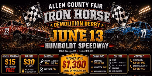 Iron Horse Demolition Derby - Allen County Fair