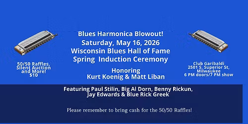 Wisconsin Blues Music Hall of Fame\u2019s Spring Fling and Induction Ceremony