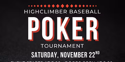 Highclimber Baseball Poker Tournament 