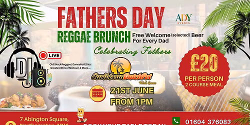 Fathers Day Reggae Brunch 21st June
