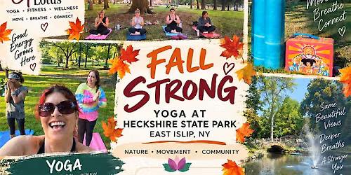 Autumn Themed Yoga at Heckshire East Islip State Park with Groovy Lotus