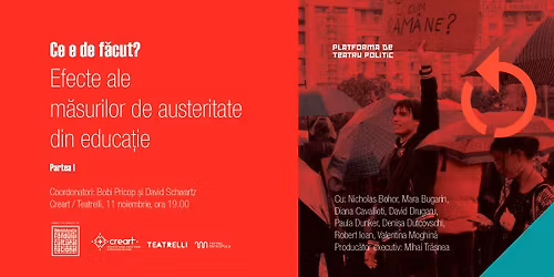 CE E DE F\u0102CUT? Efecte ale m\u0103surilor de austeritate \u00een educa\u021bie (PARTEA I)