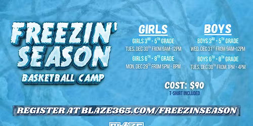 Freezin' Season Camp for Boys 3rd-5th Grade