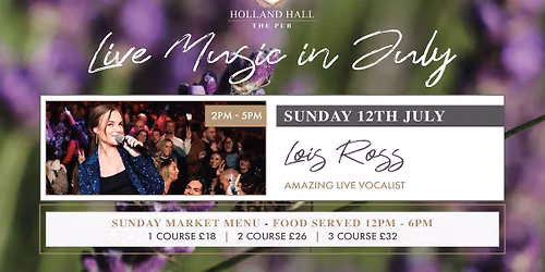 Live Music Sundays in July at The Pub with Lois Ross