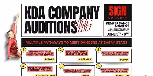 KDA Company Auditions 2026 - 2027