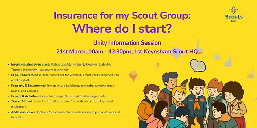 Insurance for my Scout Group: Where do I start? Information Session Session