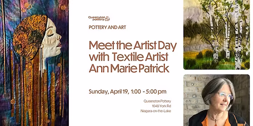 Meet Textile Artist Ann Marie Patrick at Queenston Pottery, NOTL
