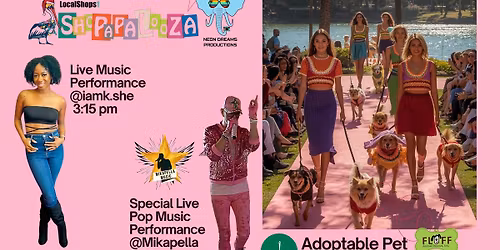 Pawlooza Runway: Adoptable Pet Fashion Show at Shopapalooza! Free admission