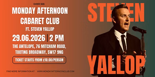 Over 50's Monday Afternoon Cabaret Club