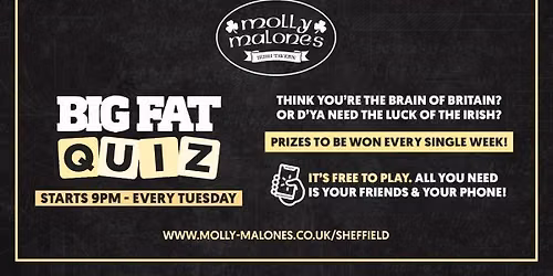 The Big Fat Quiz | Freshers | Molly Malones