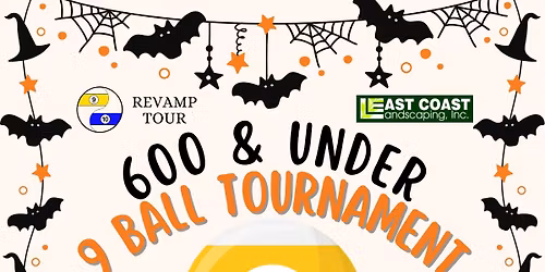 Halloween 600 & Under 9 Ball Tournament