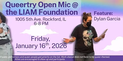 January Queertry Open Mic Featuring Dylan Garcia