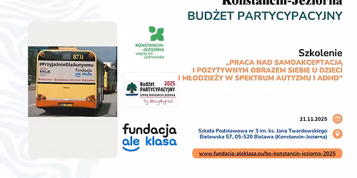 Szkolenie \u201ePraca nad samoakceptacj\u0105 i pozyt. obrazem siebie u dzieci i m\u0142odzie\u017cy w spektrum autyzmu"